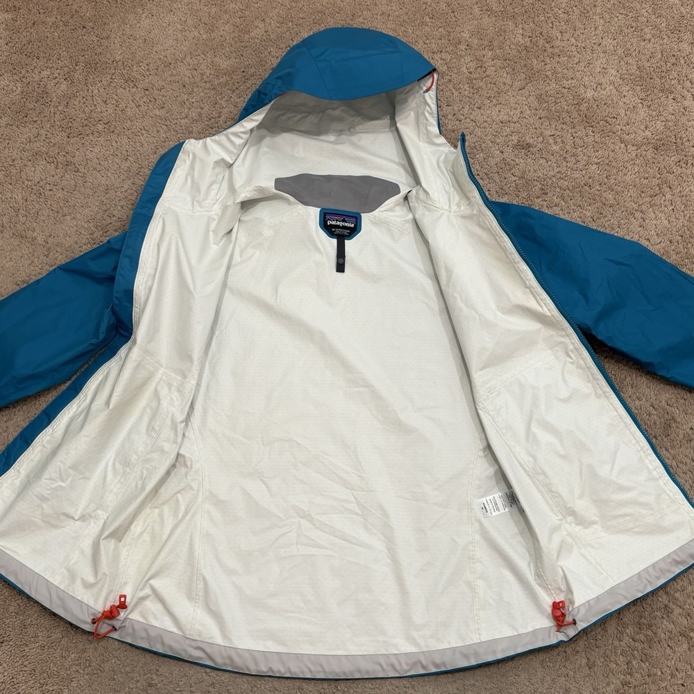 Patagonia Torrentshell 3L Rain Jacket Women's Medium Blue Full Zip Windbreaker - Picture 3 of 8